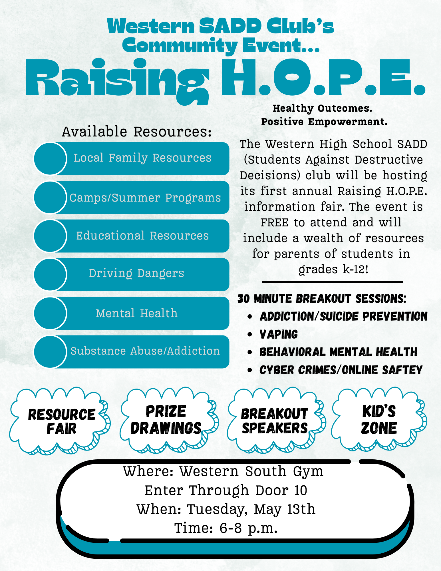 Raising H.O.P.E. Flyer